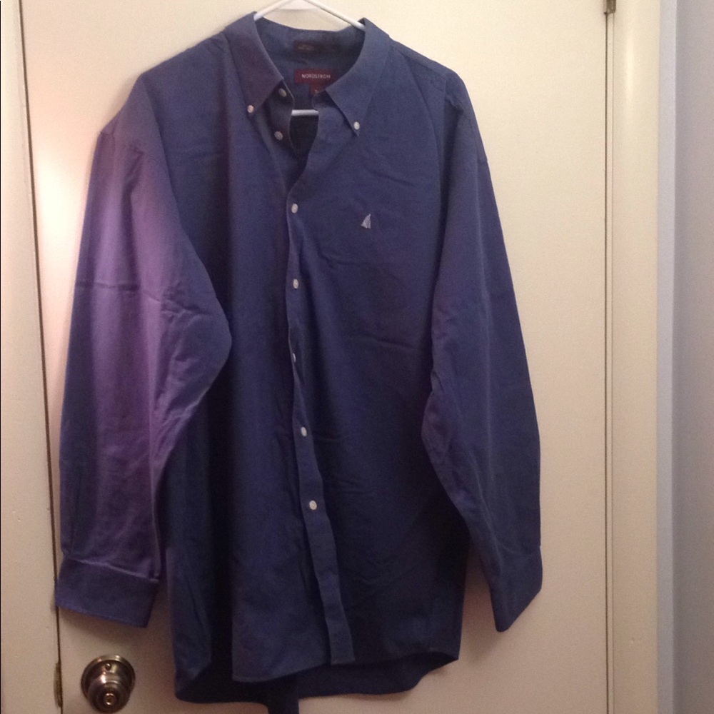 Blue button down